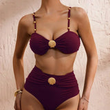 Lily - High Waist Bikini with Shell Detail