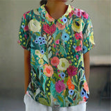 Elise - Watercolour Floral Blouse