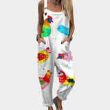 Comfortable Printed Overall