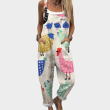 Comfortable Printed Overall