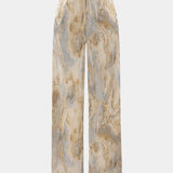 Inna High Waist Pants with Marble Pattern