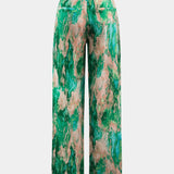 Inna High Waist Pants with Marble Pattern