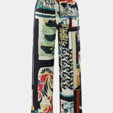 Arce High Waist Tight Pants with Floral Pattern