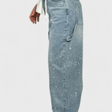 Dariya Cargo Balloon Jeans with Glitter and Stone Applications