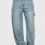 Dariya Cargo Balloon Jeans with Glitter and Stone Applications