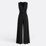 Adèle - Chic Sleeveless Jumpsuit with Wide Legs