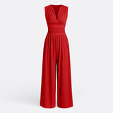 Adèle - Chic Sleeveless Jumpsuit with Wide Legs