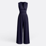 Adèle - Chic Sleeveless Jumpsuit with Wide Legs