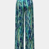 Inna High Waist Pants with Marble Pattern