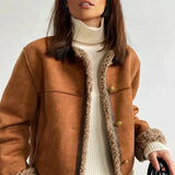 Audrey - Buttoned Sheepskin Jacket