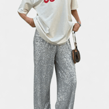 Elva Pants with High Waist and Loose Silhouette