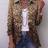 Abigail | Leopard Print Ruffled Jacket