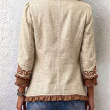 Scarlett | Vintage Bohemian Floral Ruffled Jacket