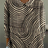 Brooke - Monochrome Wave Blouse